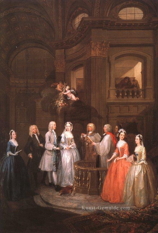 Die Hochzeit von Stephen Beckingham und von Mary Cox William Hogarth Ölgemälde